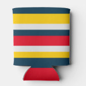 Rood Blauw Geel Uniform Strepen Blikjeskoeler (Achterkant)