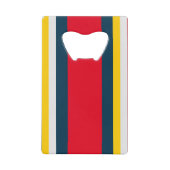 Rood Blauw Geel Uniform Strepen Creditkaart Flessenopener (Voorkant)