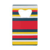 Rood Blauw Geel Uniform Strepen Creditkaart Flessenopener (Achterkant)
