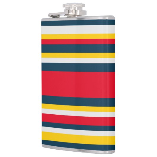 Rood Blauw Geel Uniform Strepen Heupfles (Links)