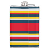 Rood Blauw Geel Uniform Strepen Heupfles (Achterkant)