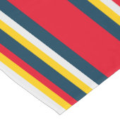 Rood Blauw Geel Uniform Strepen Lange Tafelloper (Hoek)