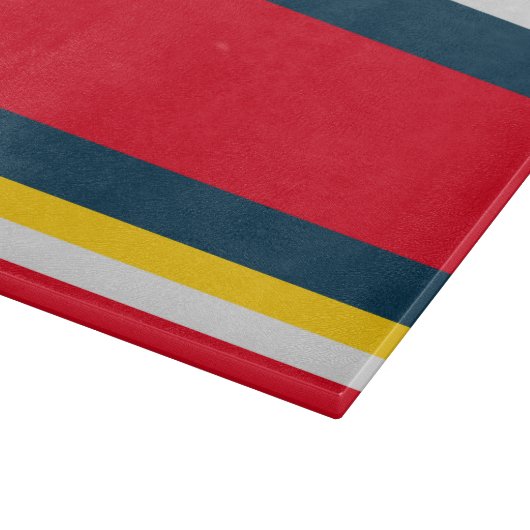 Rood Blauw Geel Uniform Strepen Snijplank (Hoek)