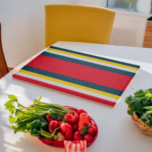 Rood Blauw Geel Uniform Strepen Snijplank