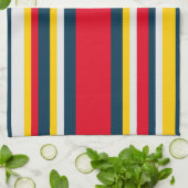 Rood Blauw Geel Uniform Strepen Theedoek (Gevouwen)