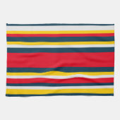 Rood Blauw Geel Uniform Strepen Theedoek (Horizontaal)