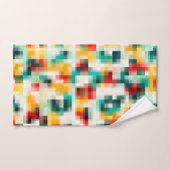 Rood Blauw Geel Wit Abstract Patroon Bad Handdoek (Handdoek)