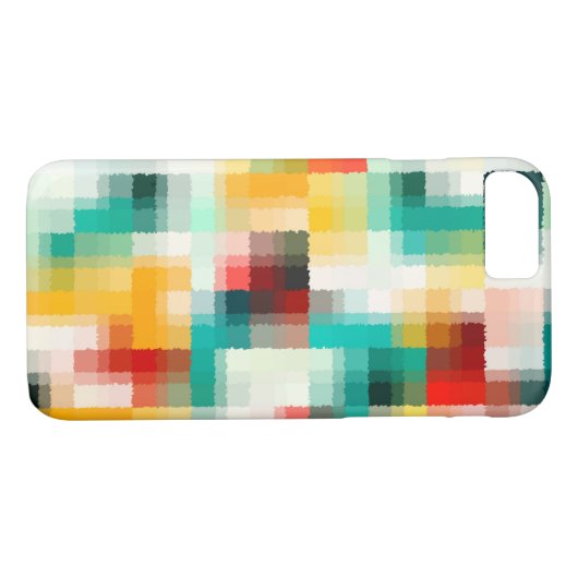 Rood Blauw Geel Wit Abstract Patroon Case-Mate iPhone Case (Achterkant (Horizontaal))
