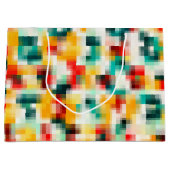 Rood Blauw Geel Wit Abstract Patroon Groot Cadeauzakje (Voorkant)