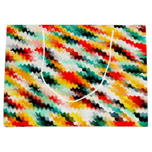 Rood Blauw Geel Wit Abstract Patroon Groot Cadeauzakje