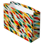 Rood Blauw Geel Wit Abstract Patroon Groot Cadeauzakje (Achterkant Gekanteld)