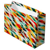 Rood Blauw Geel Wit Abstract Patroon Groot Cadeauzakje (Voorkant Gekanteld)
