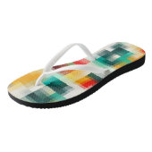 Rood Blauw Geel Wit Abstract Patroon Teenslippers (Schuin)