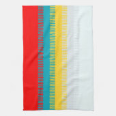 Rood Blauw Geel Wit Grijs Abstract Uniek Patroon Theedoek (Verticaal)