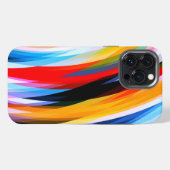 Rood Blauw Geel Zwart iPhone Hoesje (Achterkant horizontaal)