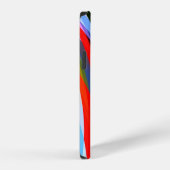 Rood Blauw Geel Zwart iPhone Hoesje (Rechterkant)