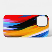 Rood Blauw Geel Zwart iPhone Hoesje (Achterkant horizontaal)