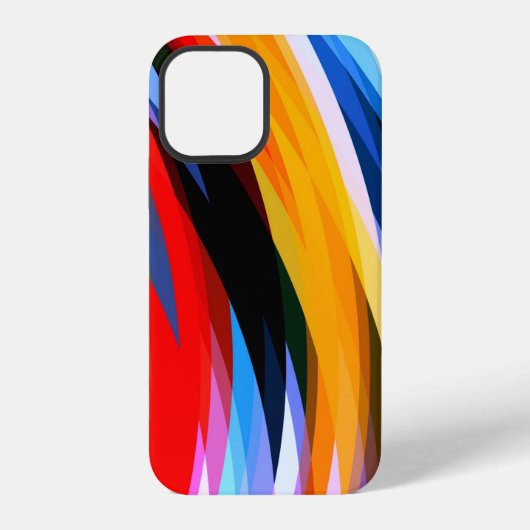 Rood Blauw Geel Zwart iPhone Hoesje (Achterkant)