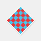 Rood Blauw Geruit Check ontwerp Servet (Hoek)