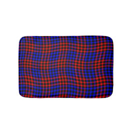 Rood Blauw Geruit Geruit Naadloos Patroon Badmat