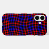 Rood Blauw Geruit Geruit Naadloos Patroon Case-Mate iPhone Case (Achterkant (horizontaal))