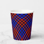 Rood Blauw Geruit Geruit Naadloos Patroon Papieren Bekers (Links)