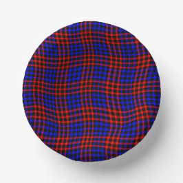 Rood Blauw Geruit Geruit Naadloos Patroon Papieren Kommen
