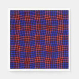 Rood Blauw Geruit Geruit Naadloos Patroon Servet