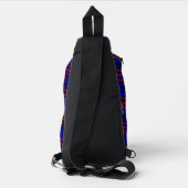 Rood Blauw Geruit Geruit Naadloos Patroon Sling Bag (Achterkant)