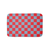 Rood blauw geruit gingham patroon badmat (Voorkant)
