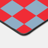 Rood blauw geruit gingham patroon bureaumat (Hoek)