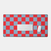 Rood blauw geruit gingham patroon bureaumat (Keyboard & Muis)