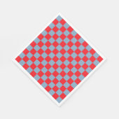 Rood blauw geruit gingham patroon servet (Hoek)