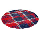 Rood-blauw geruite wollen textuur. snijplank (Hoek)