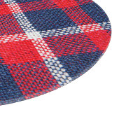 Rood-blauw geruite wollen textuur. snijplank (Hoek)