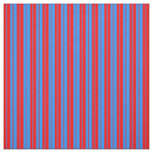 Rood & Blauw gevoerd/Gestreept patroon Stof (Swatch)