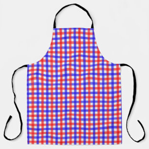 Rood Blauw Gingham Plaid Patroon Schort