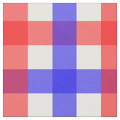 Rood Blauw Gingham Plaid Patroon Stof (Close Up)