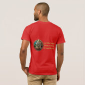 Rood & Blauw Glas in lood Hart Steampunk Series T-shirt (Achterkant volledig)