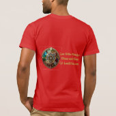 Rood & Blauw Glas in lood Hart Steampunk Series T-shirt (Achterkant)