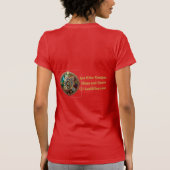 Rood & Blauw Glas in lood Hart Steampunk Series T-shirt (Achterkant)