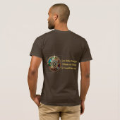 Rood & Blauw Glas in lood Hart Steampunk Series T-shirt (Achterkant volledig)