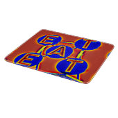 rood/blauw glazen snijplank (Hoek)