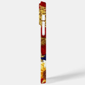 ROOD BLAUW GOUD GLITTER LOOK AMERIKAANSE ZONNEBLOE Case-Mate iPhone CASE (Achterkant / Links)