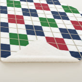 Rood Blauw Groen Argyle Sherpa Deken (3/4)