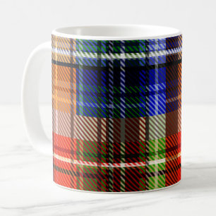 Rood Blauw Groen Geel Geruit Schots Design Koffiemok