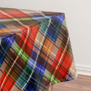 Rood Blauw Groen Geel Geruit Schots Design Tafelkleed