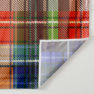 Rood Blauw Groen Geel Geruit Schots Design Wandkleed