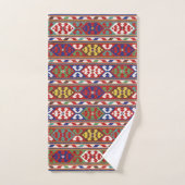 Rood Blauw Groen Geel Wit Oosters Kilim Tapijt Bad Handdoek (Handdoek)