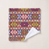 Rood Blauw Groen Geel Wit Oosters Kilim Tapijt Bad Handdoek (Wasdoekje)